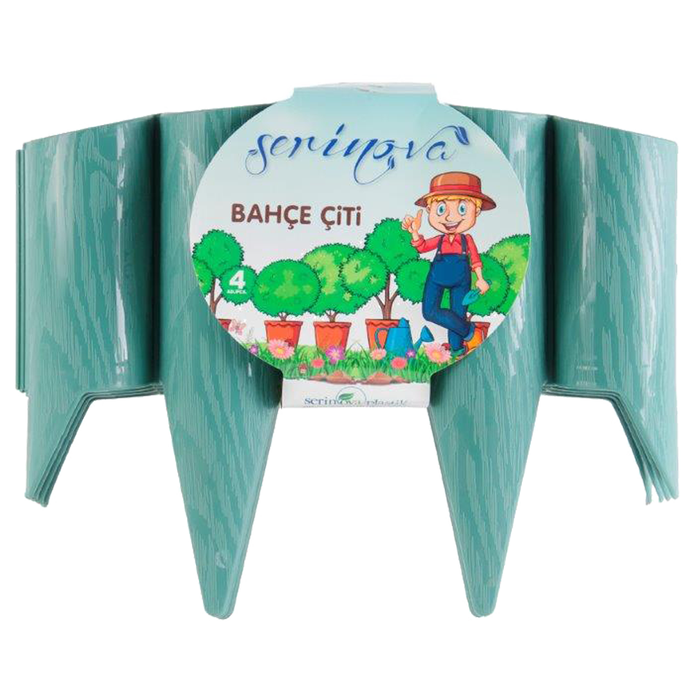 Паркан садовий Serinova 31,5х23,5 см 3 шт. Зелений