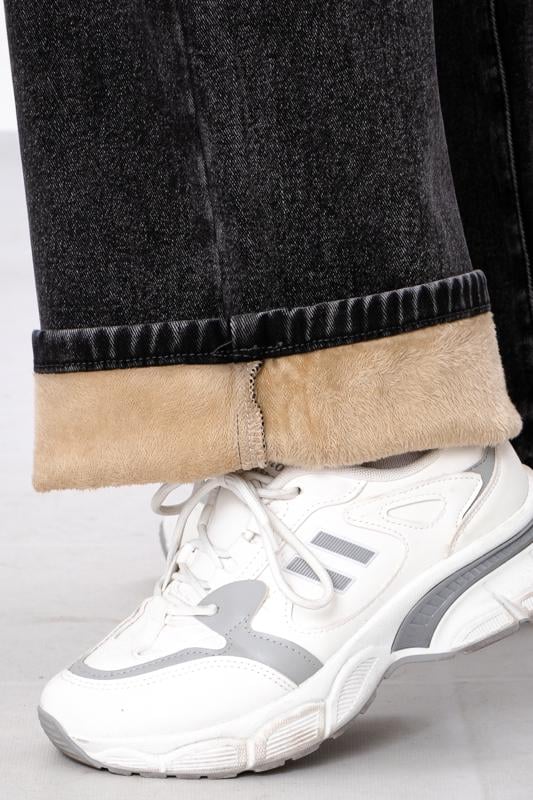 Джинси жіночі зимові Носи Своє батал на хутрі прямого крою р. 32 Графітовий (14296) - фото 3