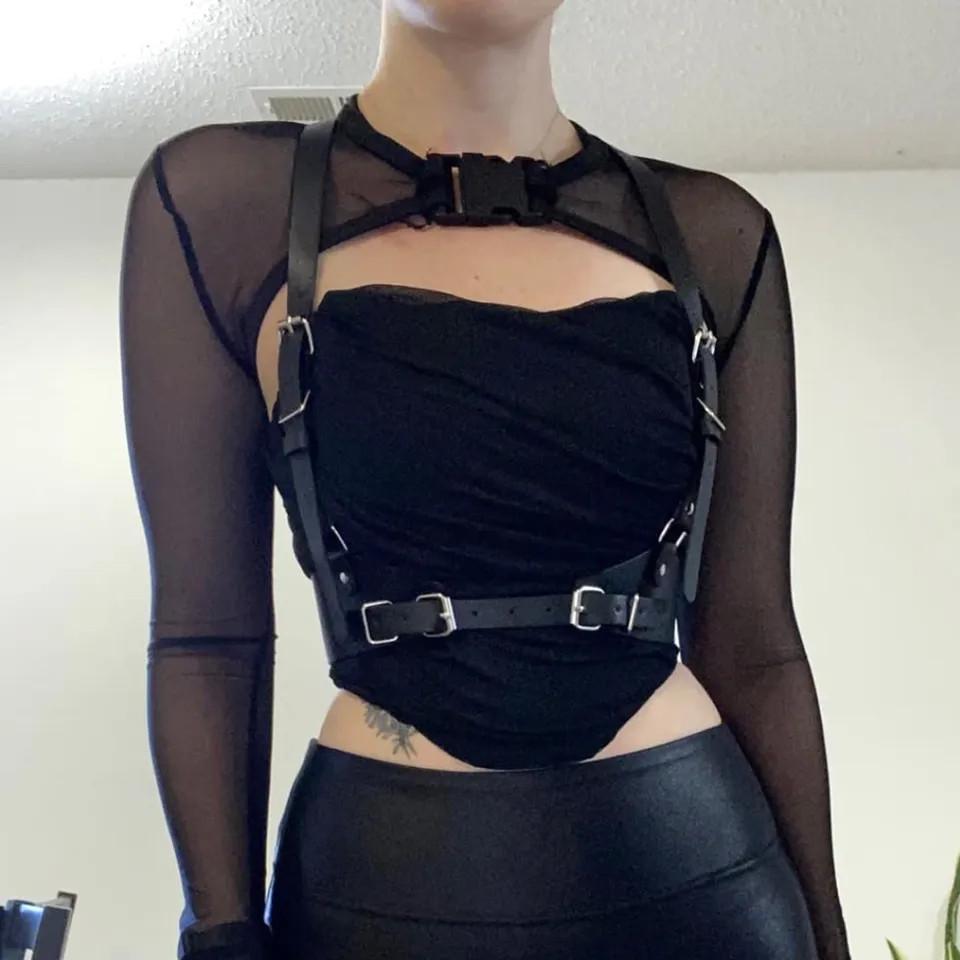 Портупея широка шкіряна для дівчини Чорний - фото 3 Портупея широка шкіряна для дівчини Чорний - фото 3