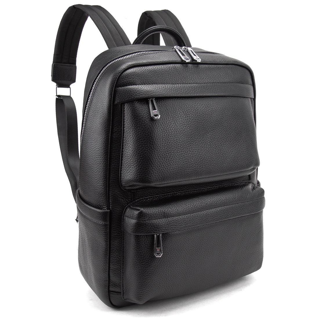 Рюкзак мужской кожаный Tiding Bag A25F-210727A Черный (2816295447)