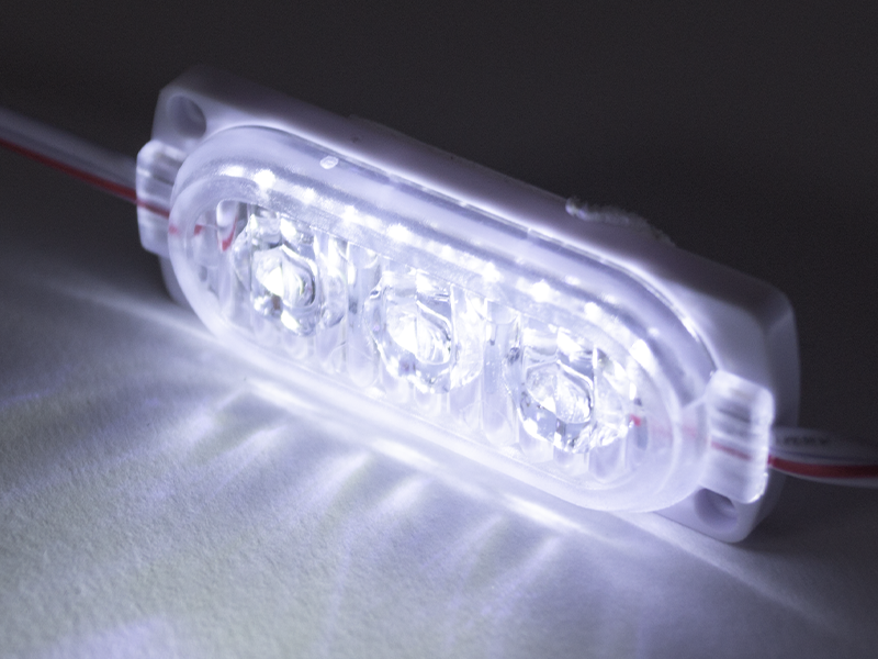 Світлодіодний модуль 12 В SMD2835 3 LED IP65 6000K холодний білий (4987) - фото 4