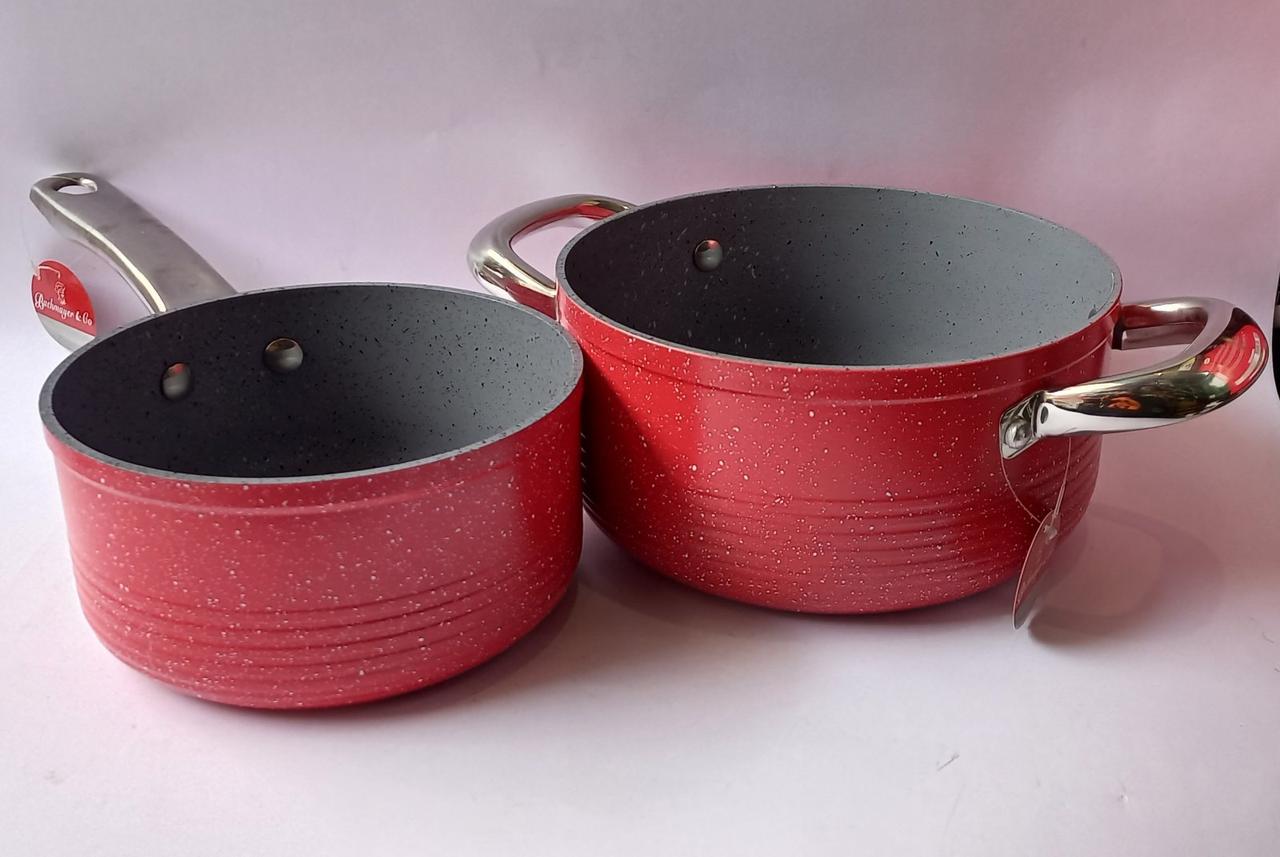 Набір каструль Bachmayer з гранітним покриттям Червоний (BM-1907) - фото 3