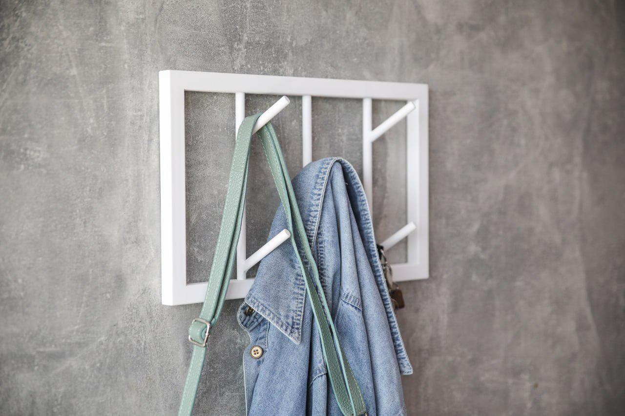 Вешалка в коридор с крючками из металла 5 шт. 40х25 см (ML-79.2) - фото 3