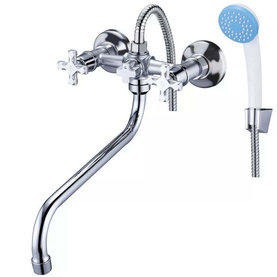 Смеситель для ванны Wezer JIK7-A102 двухвентильный Хром (102670)