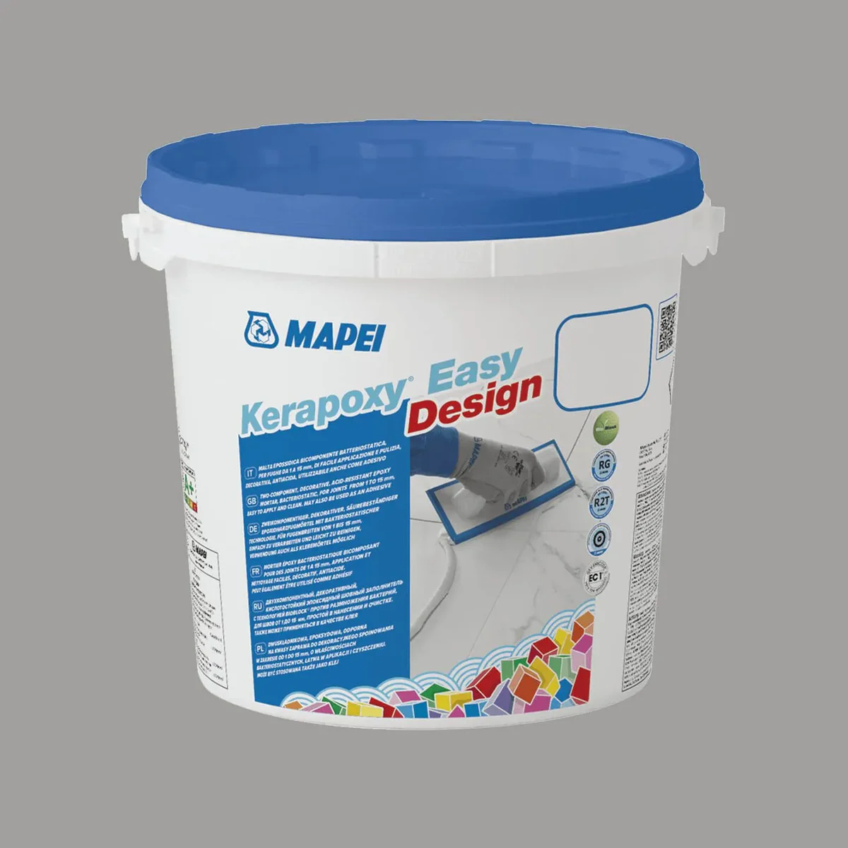 Фуга затирка эпоксидная для швов Mapei Kerapoxy Easy Design 112 3 кг Умеренный серый