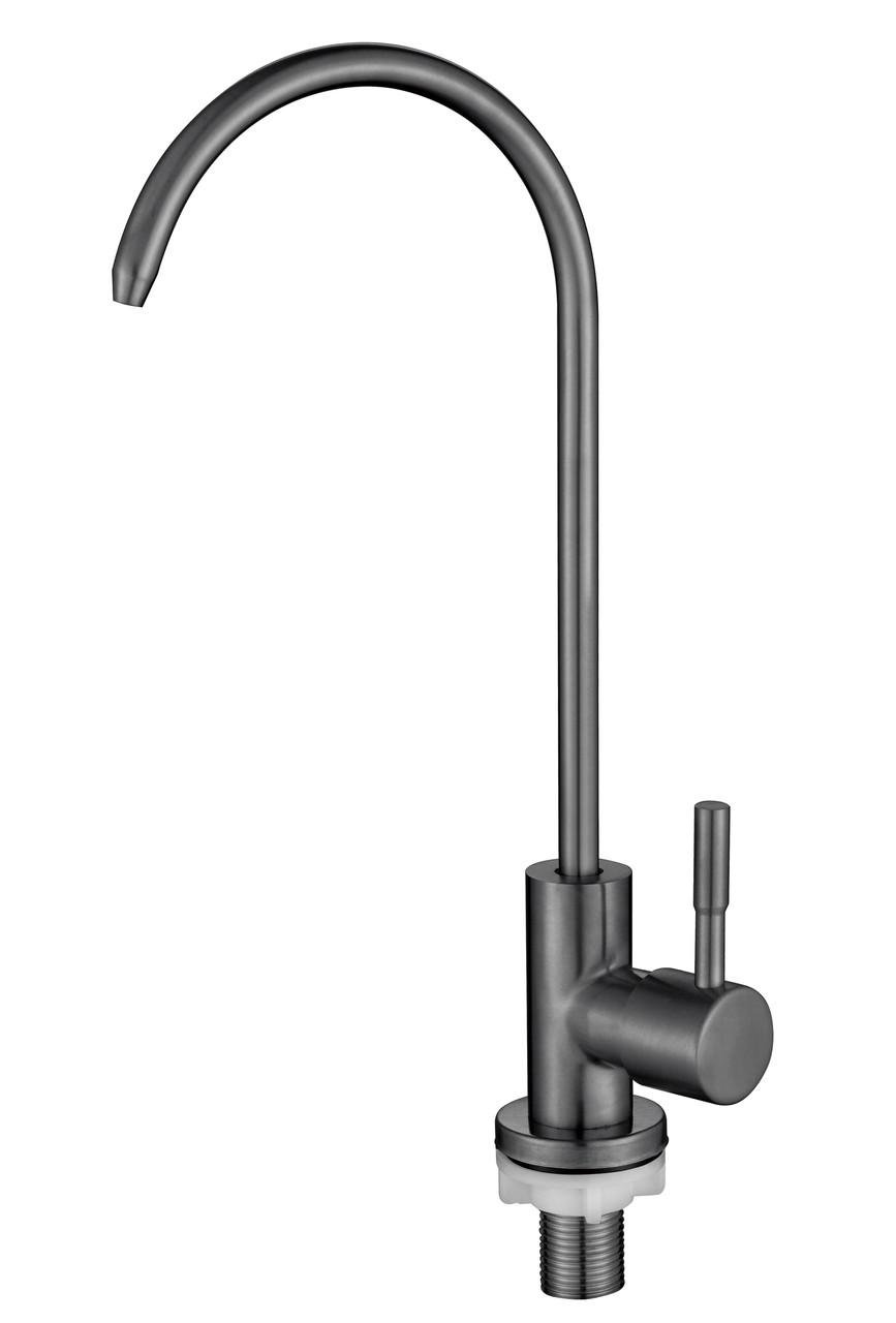 Кран для питьевой воды MIXXUS MONO-07.SUS FILTER нержавеющая сталь Graphite (MI6562)