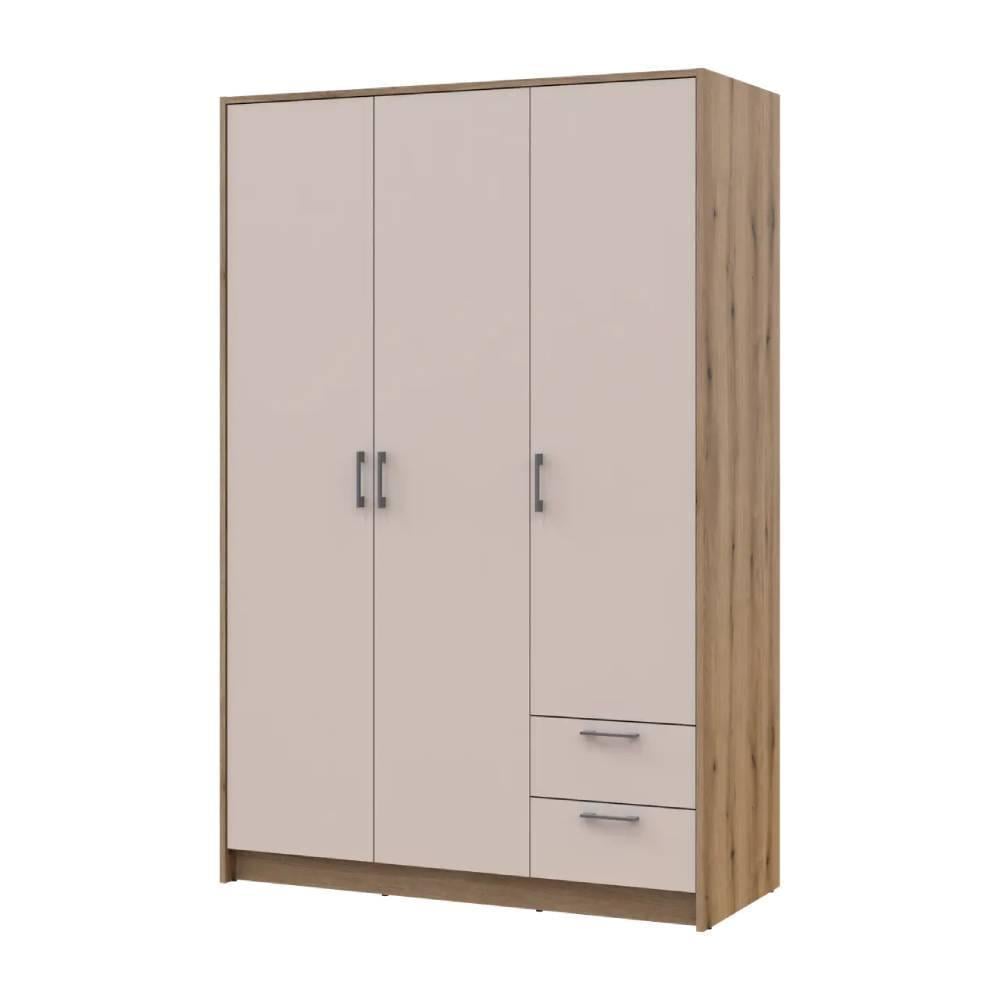 Шафа для одягу Doros Ронді DRS-011661 3ДСП 121х52х195 см Дуб Артизан/Кашемір (80737815)