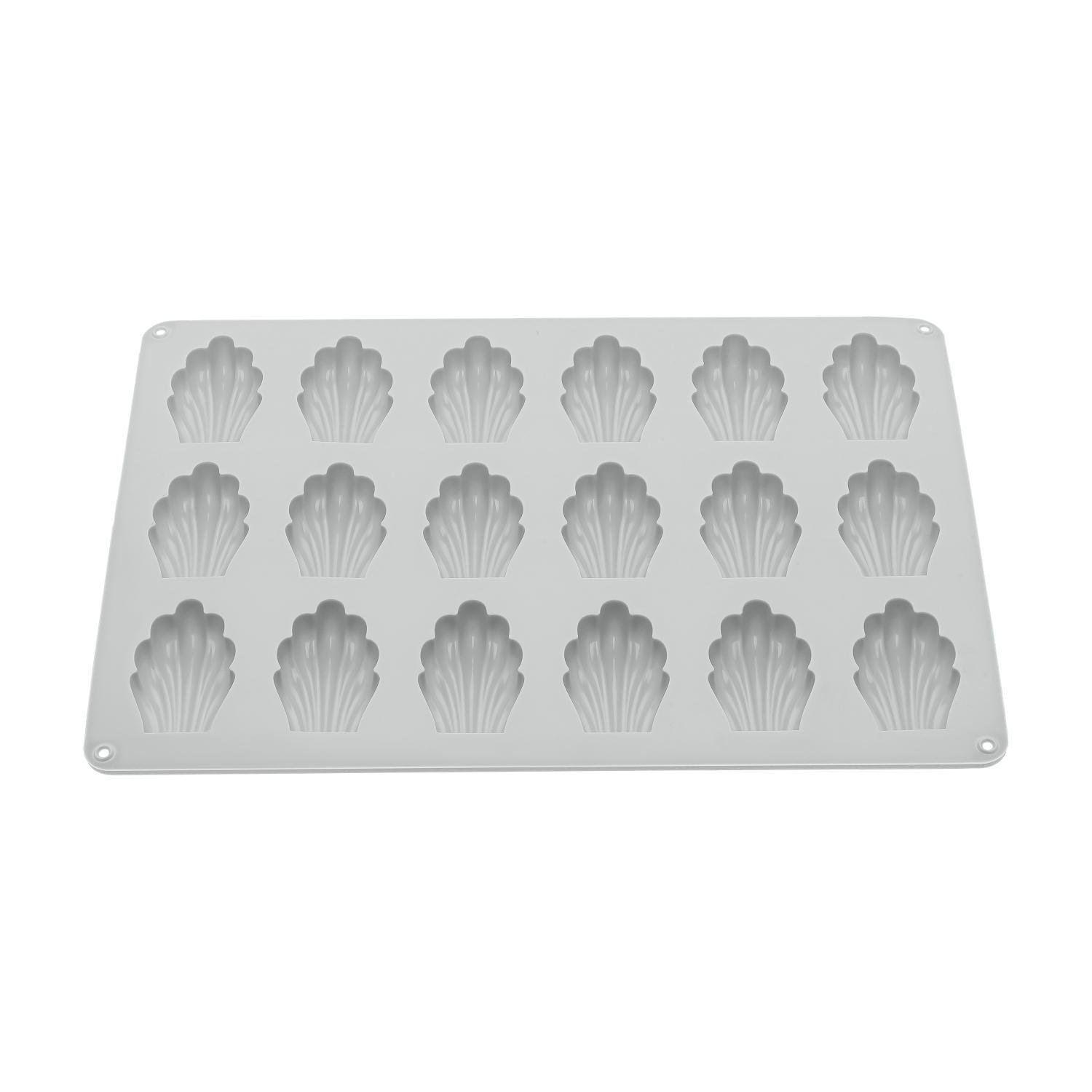 Форма для випікання печива C380 Мадлен силіконова на 18 мушель 32х24х1,4 см Сірий (87167) - фото 3