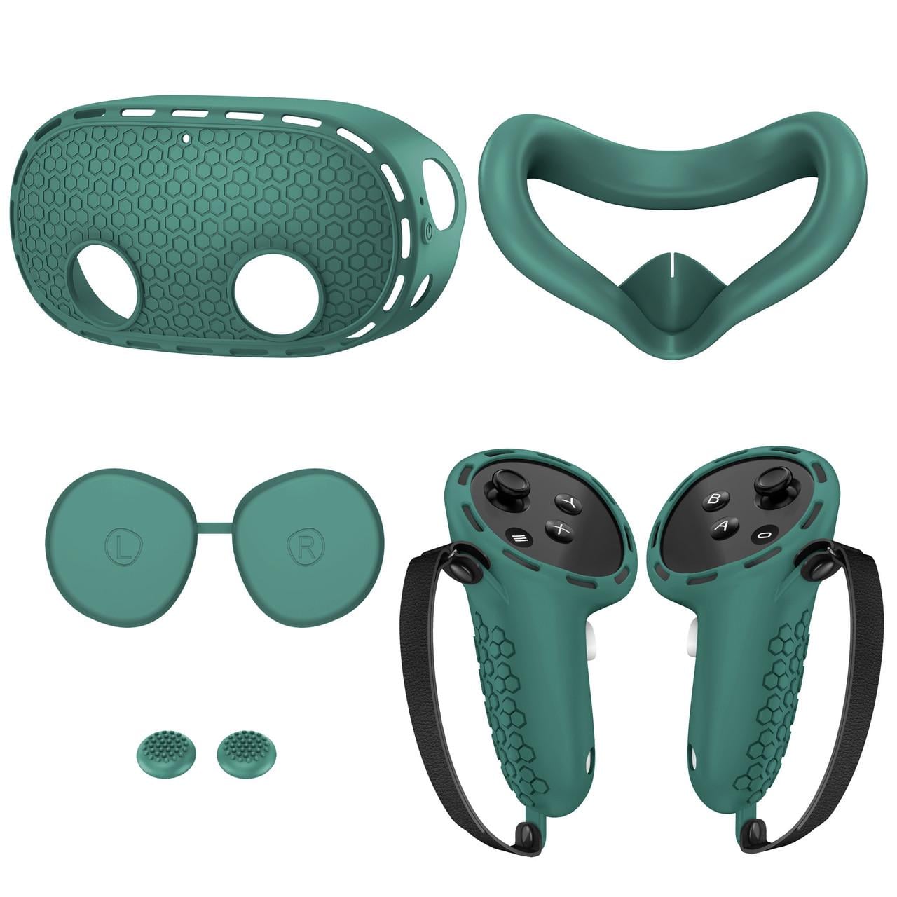 Набор защитный силиконовый чехлы/накладки для Oculus Meta Quest 3S Green (2785126106)
