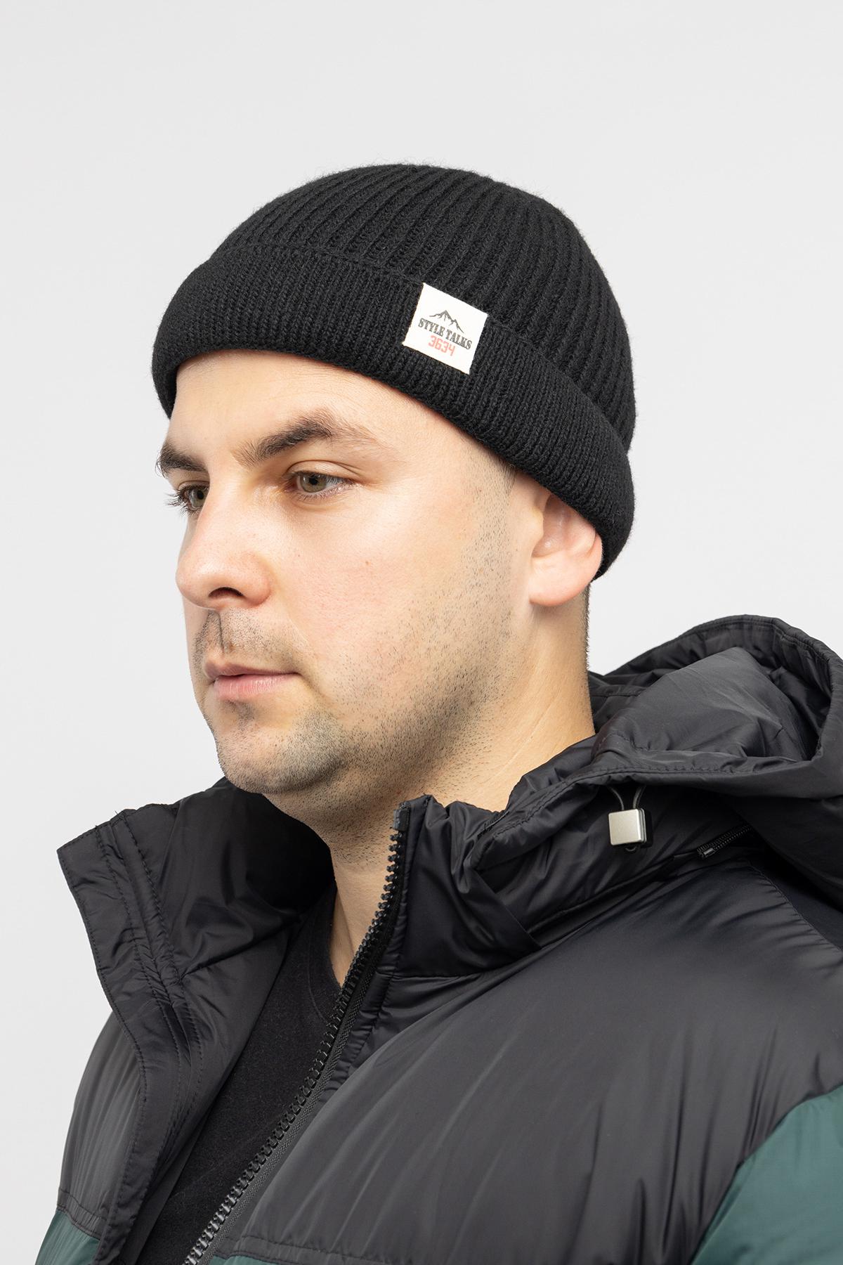 Шапка мужская 58-60 см Черный (ЦБ-00232206)