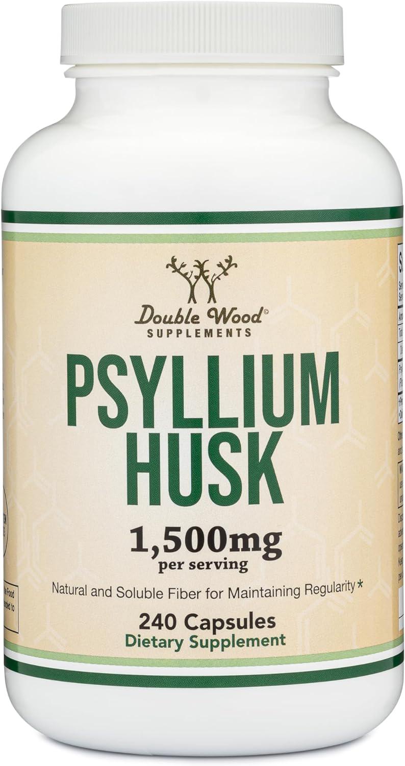 Шелуха подорожника Double Wood Psyllium Husks 1500 mg 240 капс.