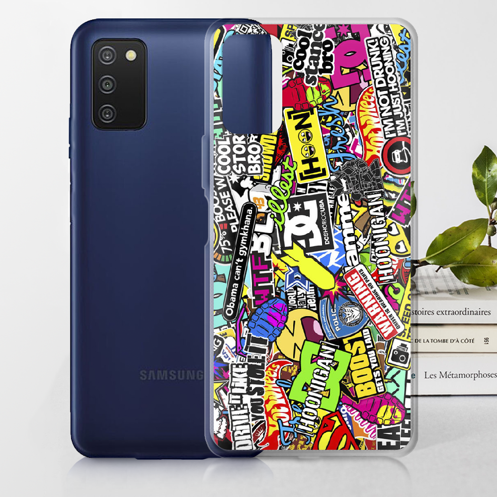 Чохол BoxFace Samsung Galaxy A03s (A037) Multicolored Inscriptions Прозорий силікон (43255-up880-43255) - фото 2