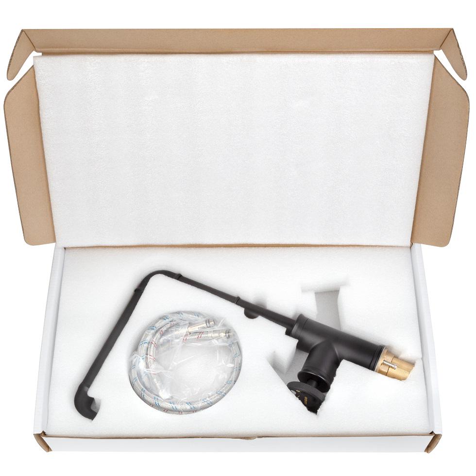 Кухонний змішувач Leomikao Mazuyma Loft Black mat (15687) - фото 5