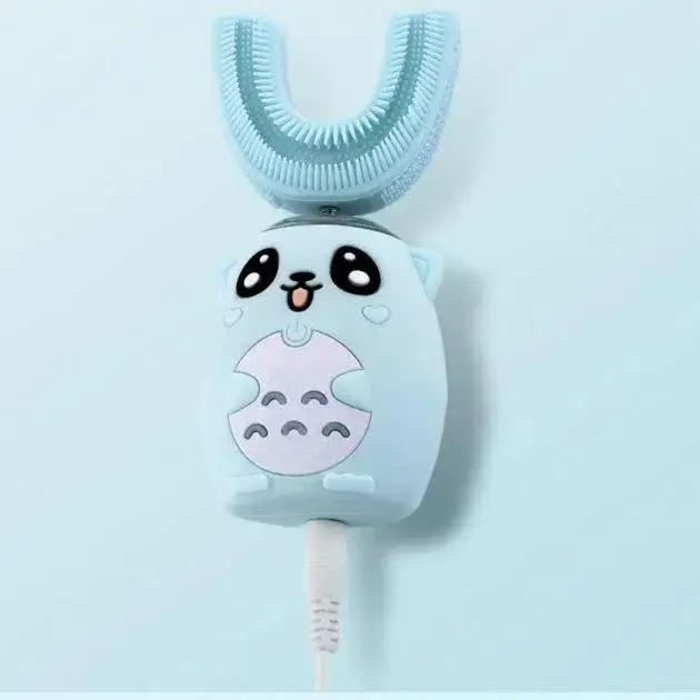Зубна щітка-капа дитяча електрична U-подібна зі звуковими ефектами на 8-15 років Блакитний (4754ff68) - фото 2