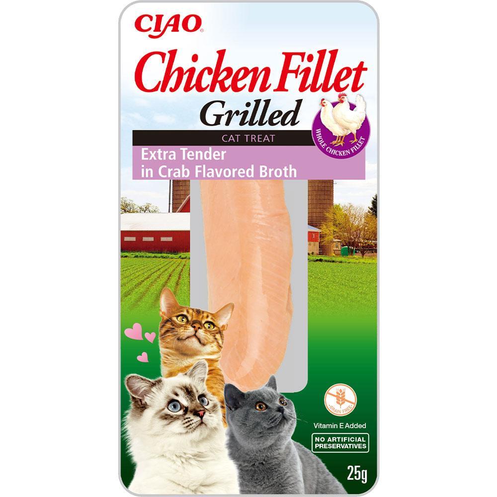 Ласощі для кішок Inaba Grilled куряче філе гриль у соусі з ніжним крабом 25 г (1928365831)