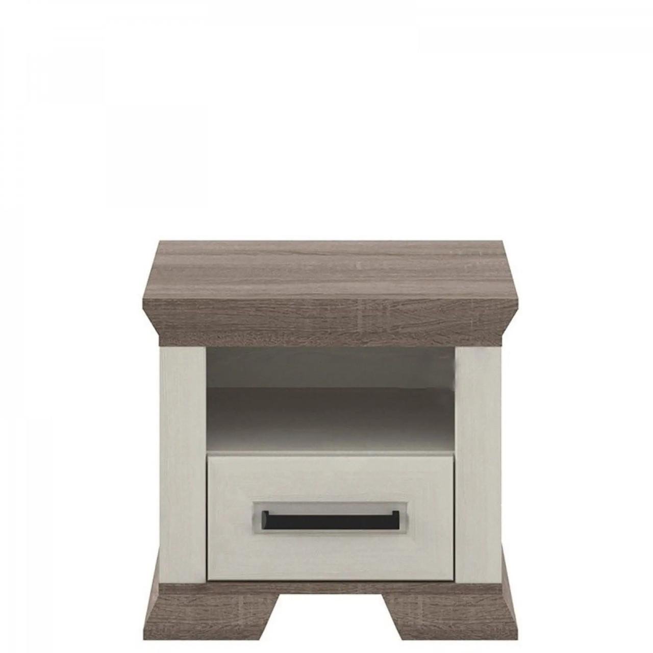 Тумба прикроватная Гербор Марсель 1S Ясен снежный/Дуб сонома трюфель (GRB-1367)