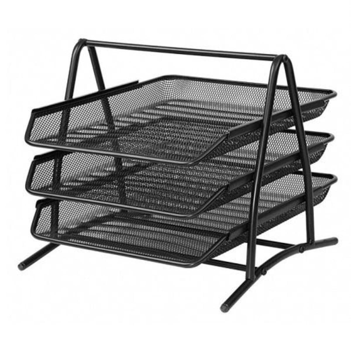 Лоток для бумаги горизонтальный 3 отделения 35х27х26 см (ST00268)