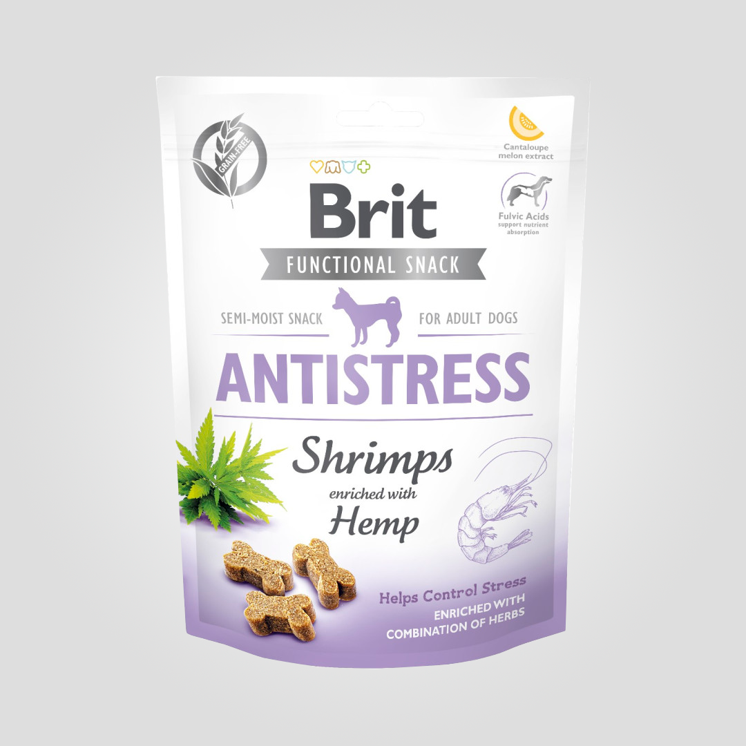 Ласощі для собак функціональні Brit Care Functional Snack Antistress Shrimps з креветками 150 г (2244827037)