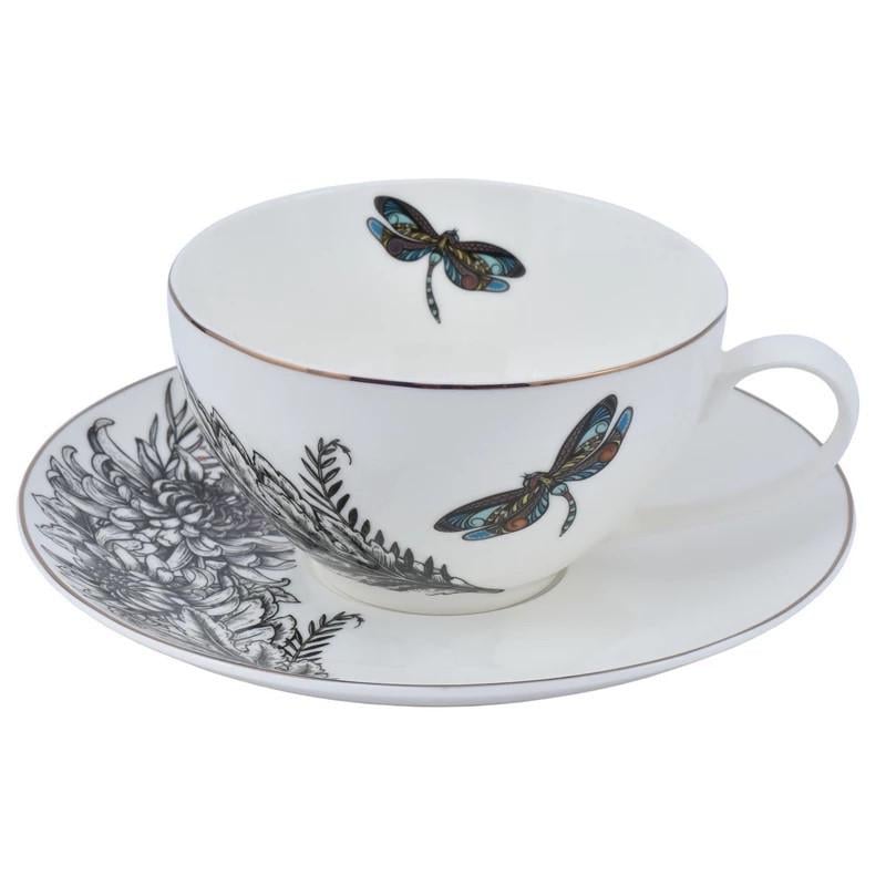 Чашка с блюдцем Astera Charm Dragonfly 400 мл (A0530-CS410-A)