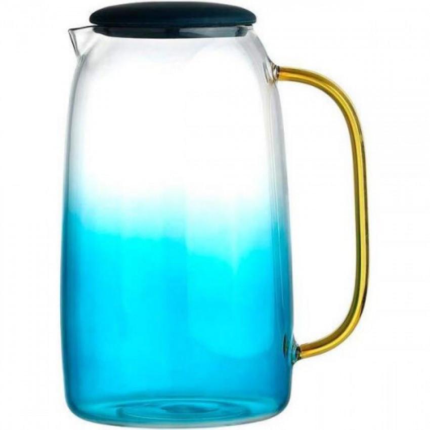 Кувшин Ardesto Blue Atlantic AR2616BA из боросиликатного стекла с силиконовой крышкой 1,6 л (2009130468) - фото 4