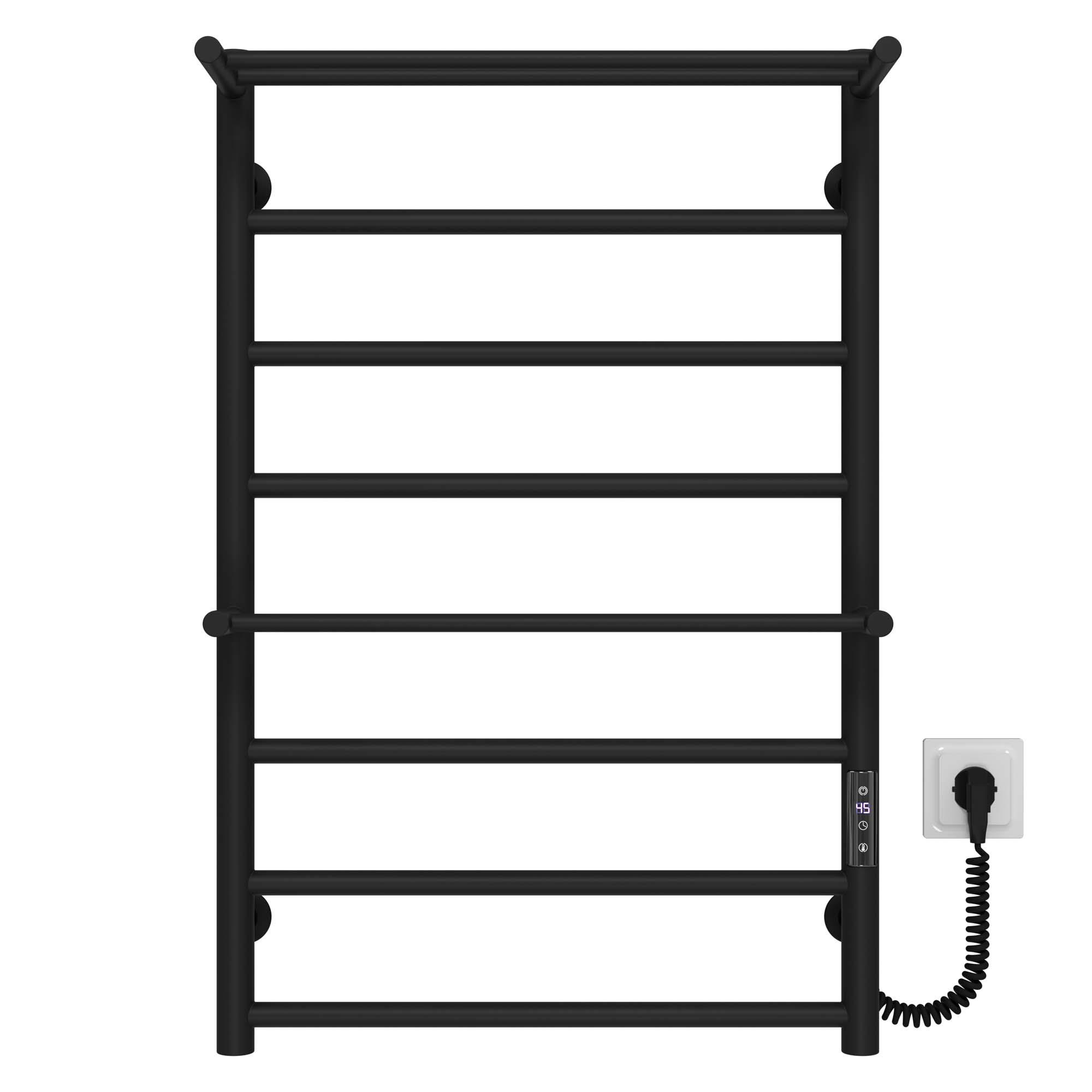 Рушникосушарка електрична Deffi Терма Плюс П8 JD03 праве підключення нержавіюча сталь 500x800 мм Чорний (C.TA.80.50.8.E.B.R.1)