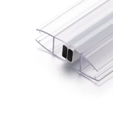 Уплотнитель магнитный для душевых кабин/гидромассажных боксов UM-02 для толщины стекла 4-5 мм (26325497)