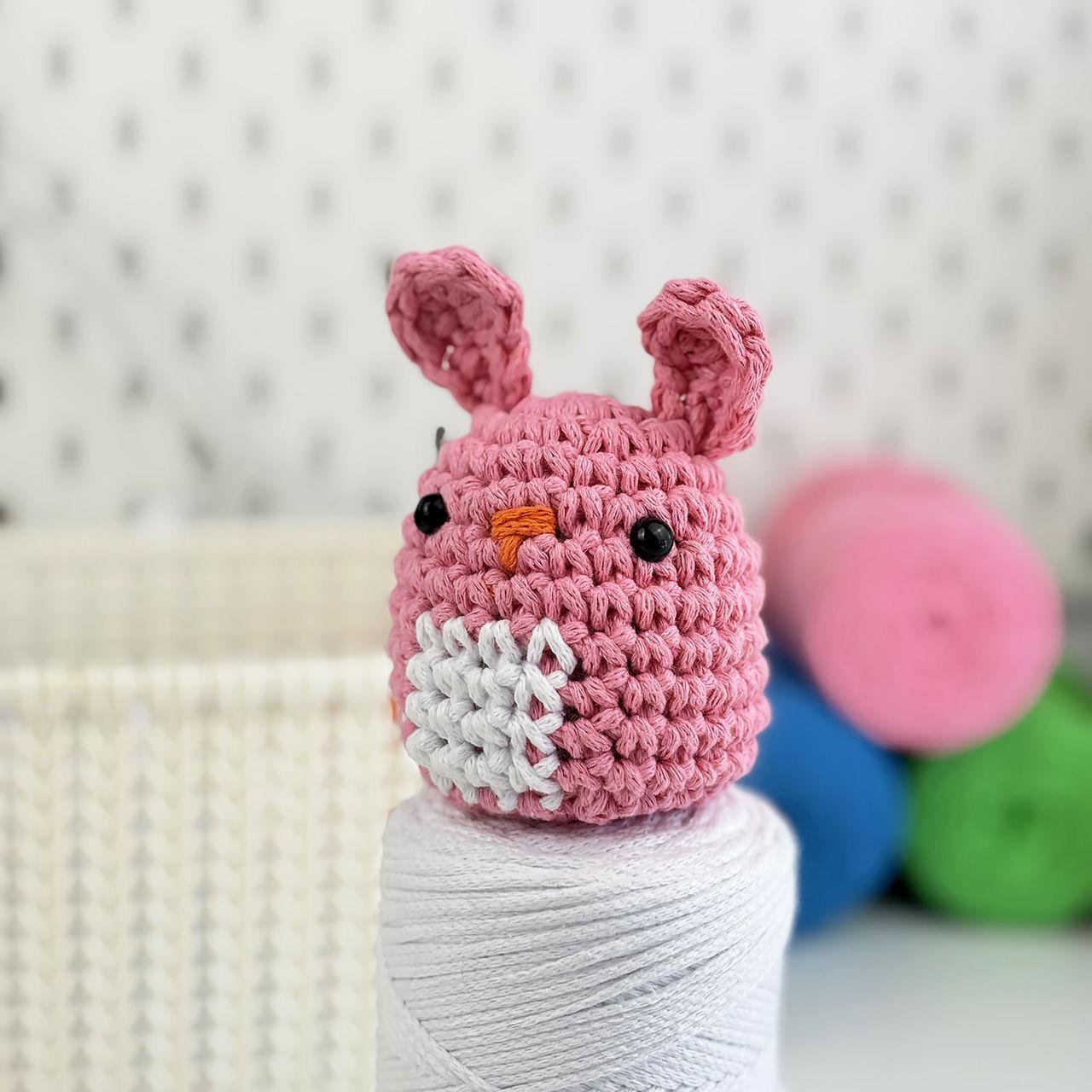 Набір для в'язання гачком зайчик 0006 Рожевий/Білий (162319) - фото 4 Набір для в'язання гачком зайчик 0006 Рожевий/Білий (162319) - фото 4