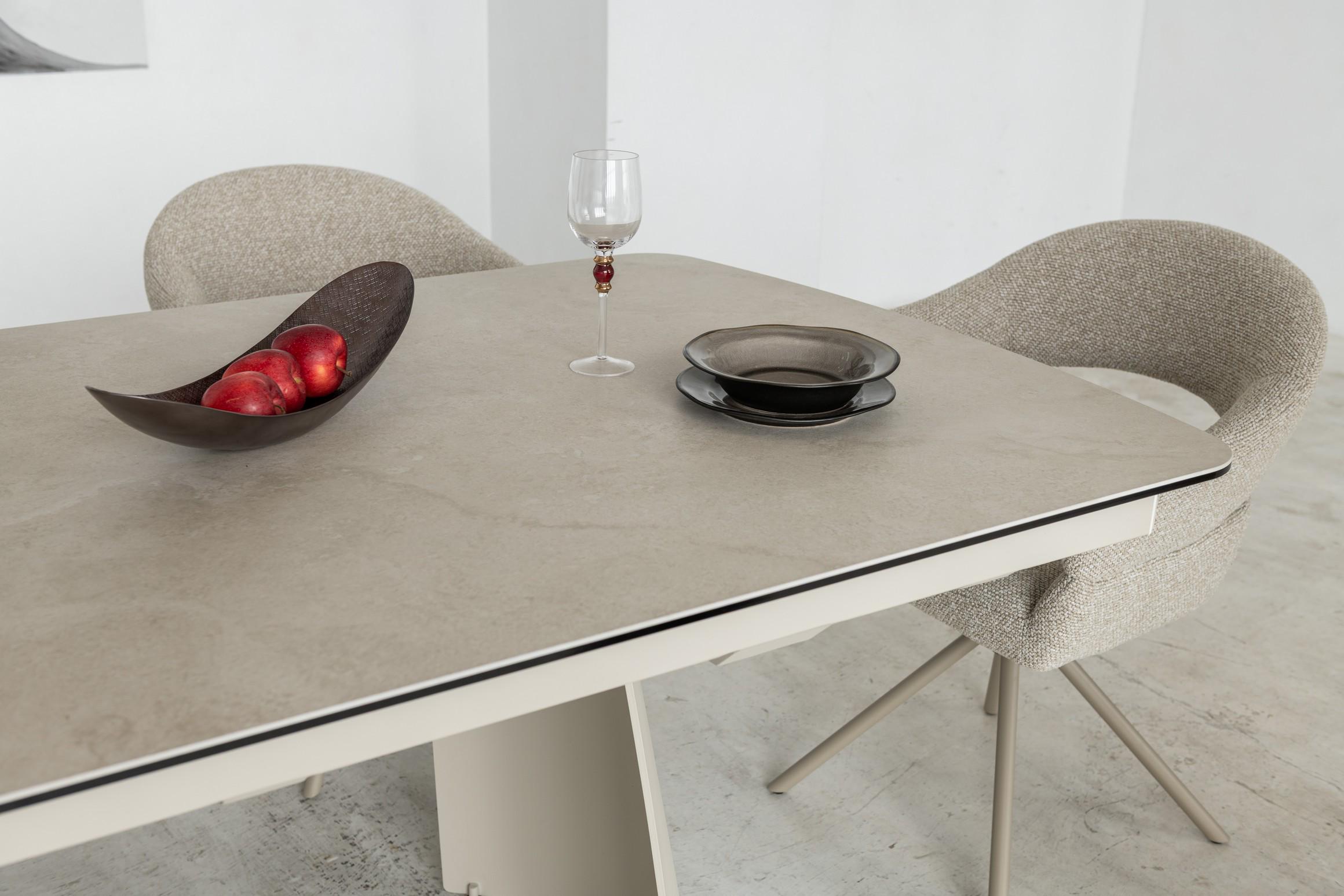 Обідній стіл розсувний Vetro Mebel Вольтерра 2000/2800х1000x760 мм Делікато бежевий/Бежевий (TML-1305) - фото 4 Обідній стіл розсувний Vetro Mebel Вольтерра 2000/2800х1000x760 мм Делікато бежевий/Бежевий (TML-1305) - фото 4