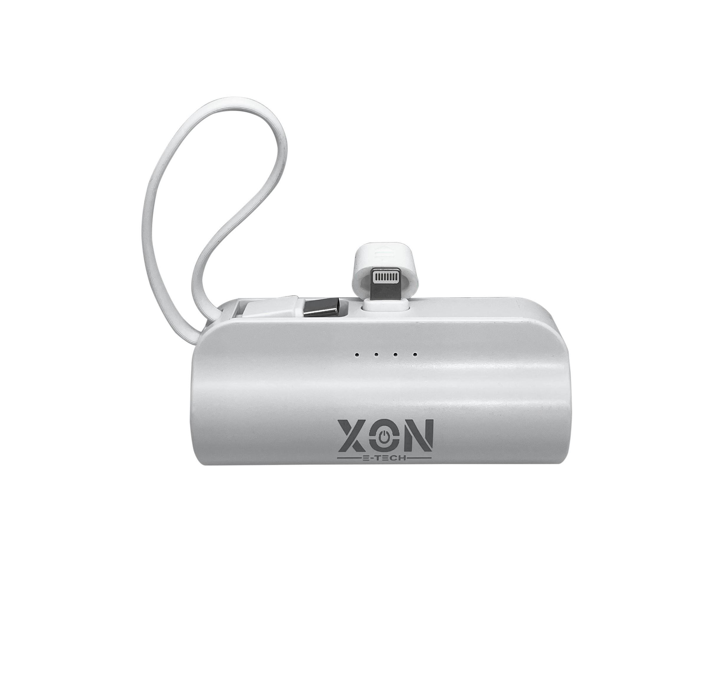 Повербанк XON PowerBank MiniCharge Lightning/USB Type-C 5000 mAh Белый (DC5LC 6761) - фото 2 Повербанк XON PowerBank MiniCharge Lightning/USB Type-C 5000 mAh Белый (DC5LC 6761) - фото 2