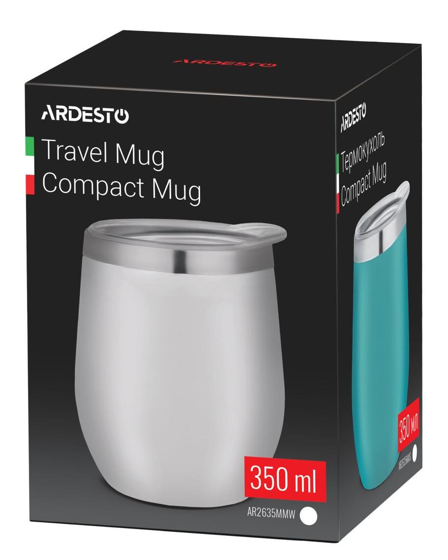 Термочашка Ardesto Compact Mug 350 мл White (AR2635MMW) - фото 2 Термочашка Ardesto Compact Mug 350 мл White (AR2635MMW) - фото 2