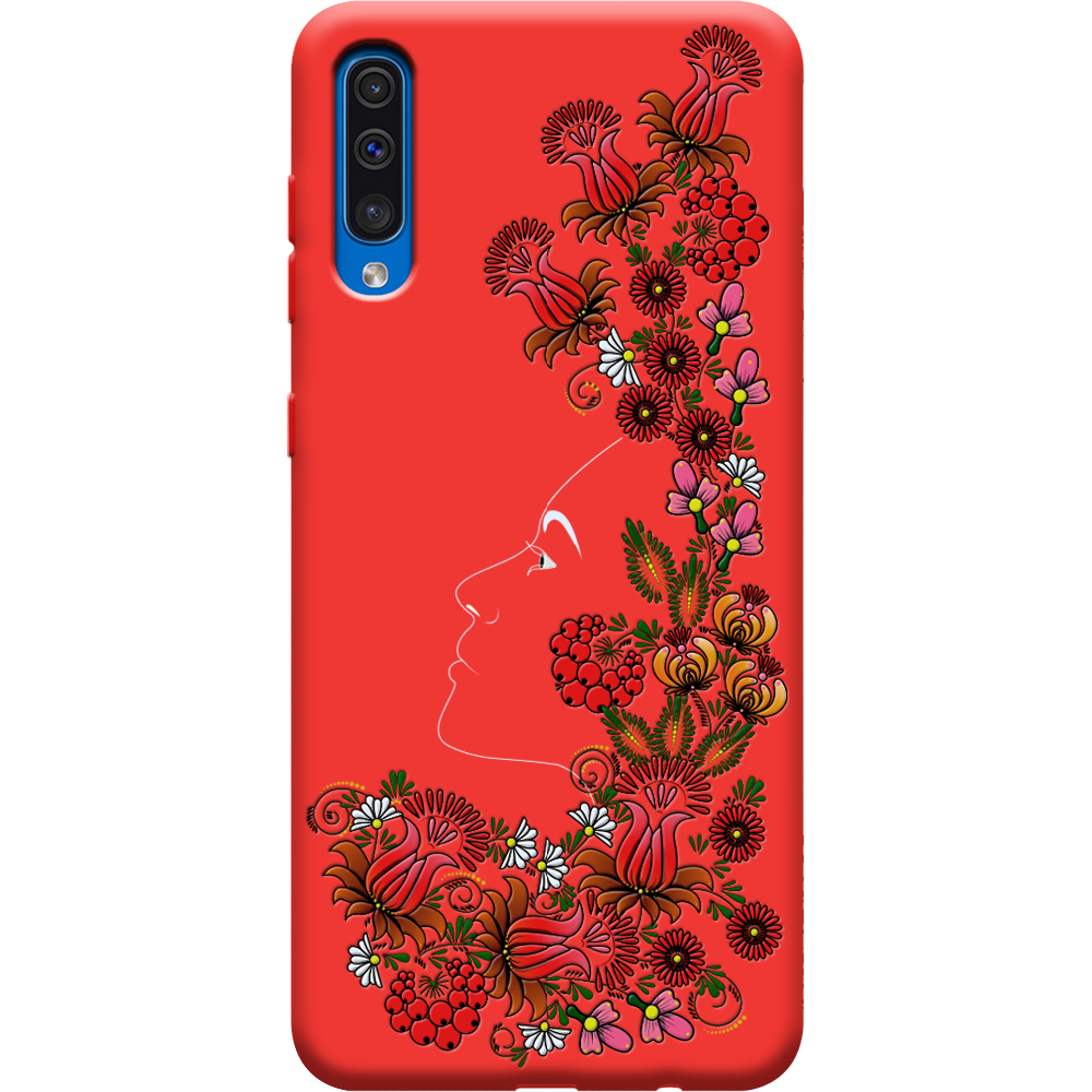 Чохол Boxface Samsung A505 Galaxy A50 3D Ukrainian Muse Червоний силікон  (36417-bk64-37013)