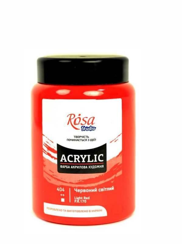 Краска акриловая ROSA Studio 400 мл Светло-красный (skl-404)