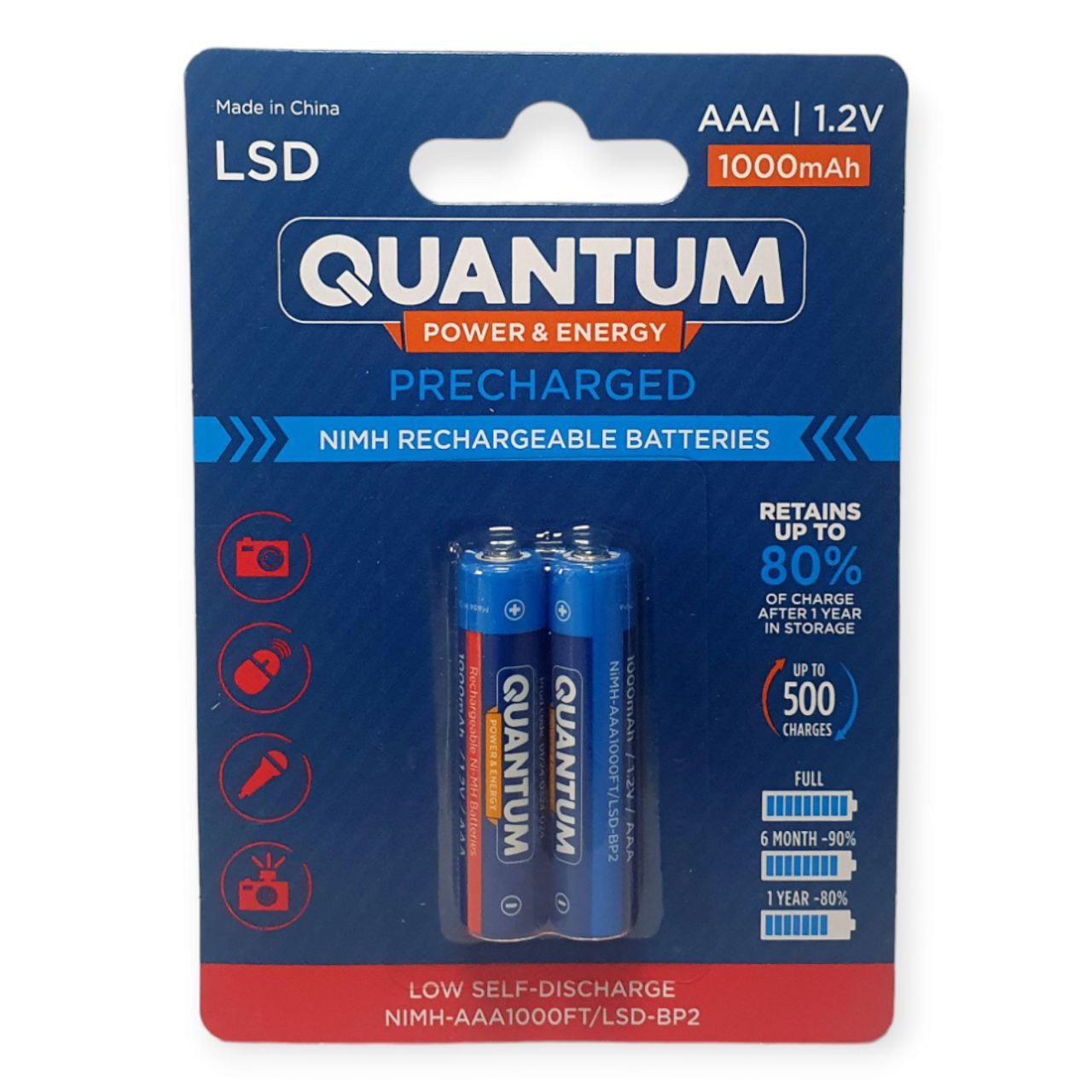Аккумулятор Quantum Ni-MH с низким саморазрядом LSD 2 шт. 1000 mAh AAA FT
