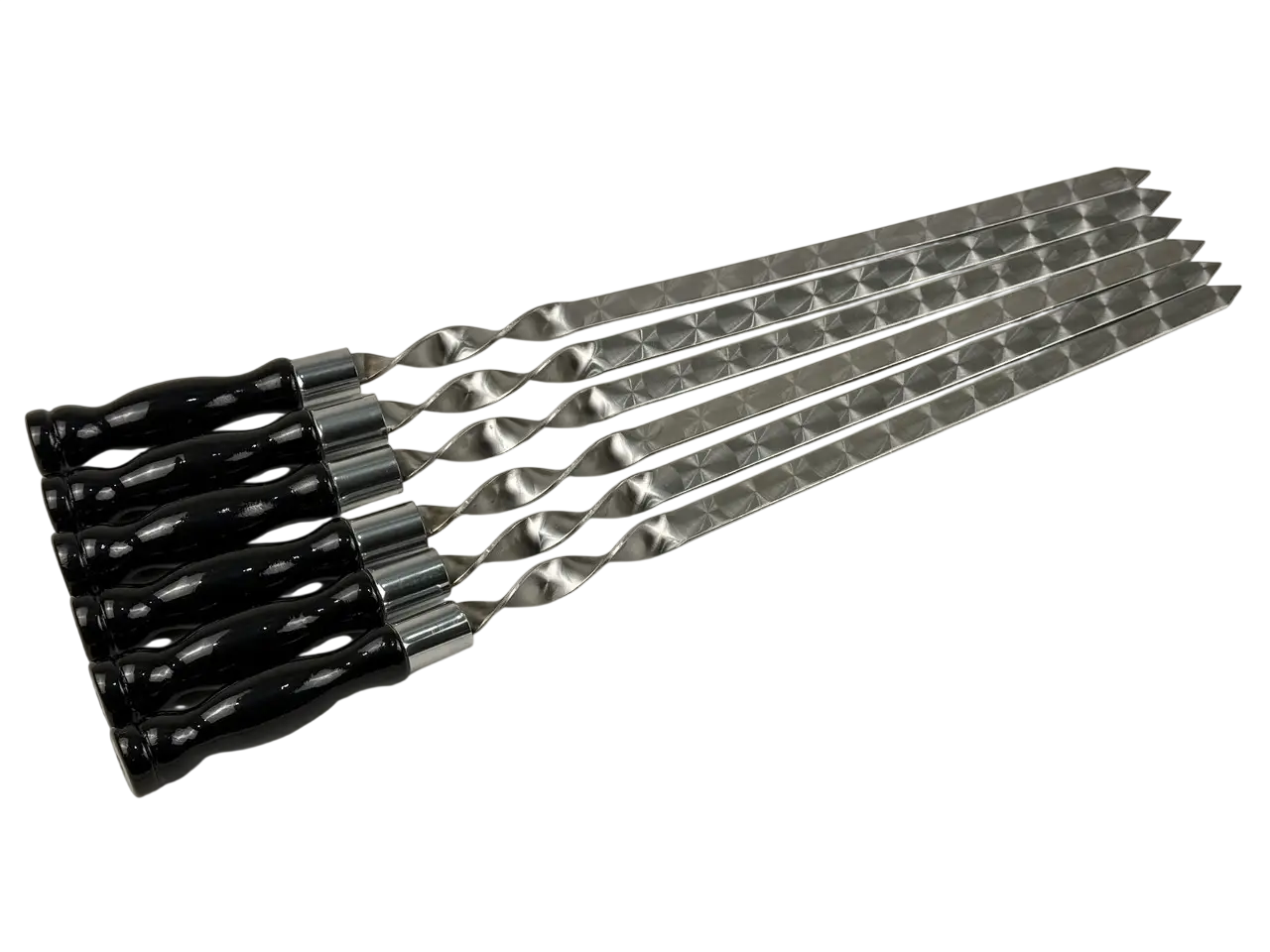 Набор шампуров для люля-кебаба GrillMaster Блэк из нержавеющей стали 3 мм 6 шт. Черный (10-164-SH-3137)