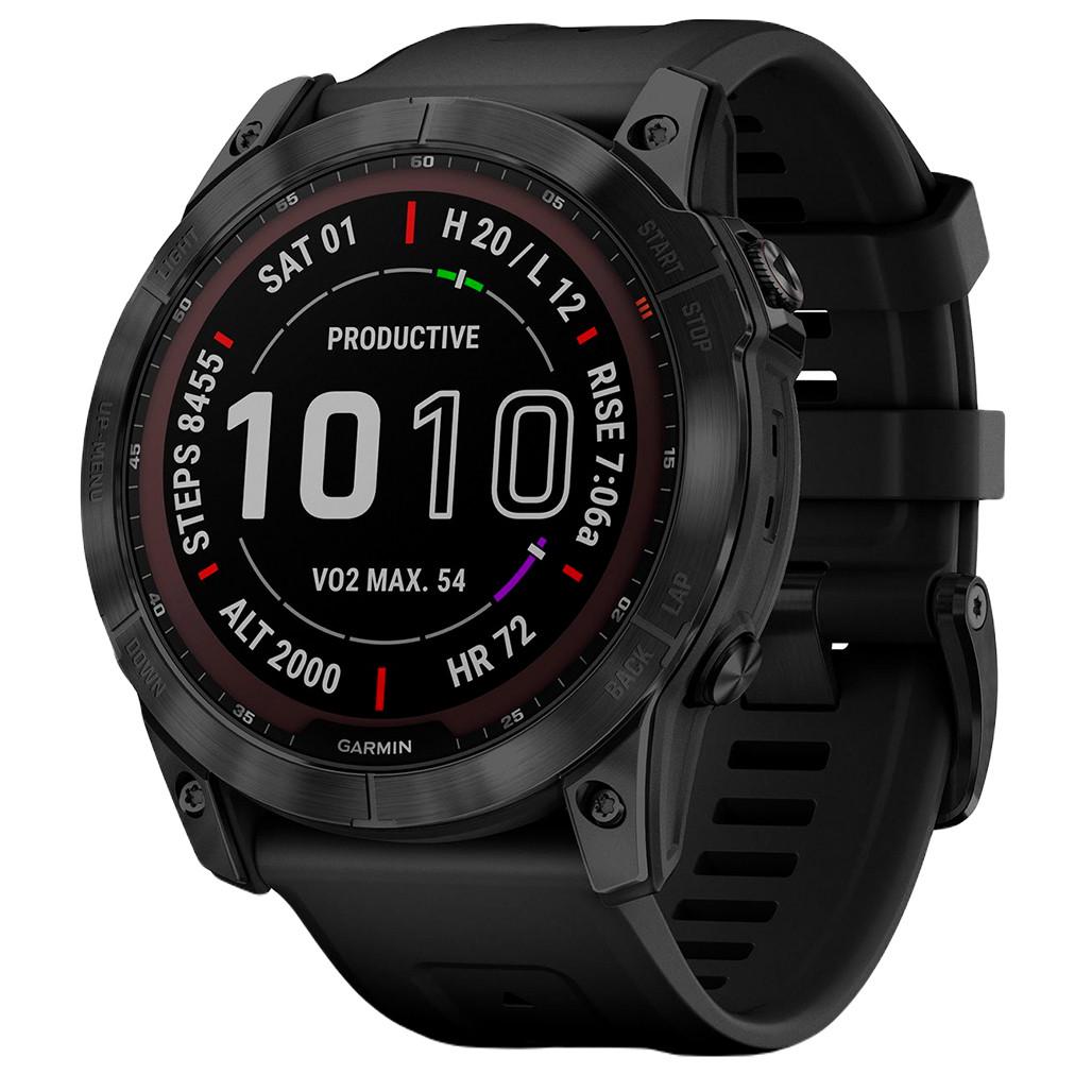 Смарт-годинник Garmin Fenix 7X Sapphire Solar Black DLC Titanium w. Black Band (010-02541-22/23) Смарт-годинник Garmin Fenix 7X Sapphire Solar Black DLC Titanium w. Black Band (010-02541-22/23)