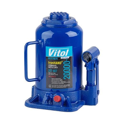 Домкрат гидравлический телескопический 20т картон 217-407 мм (IH-317407D PROMO)