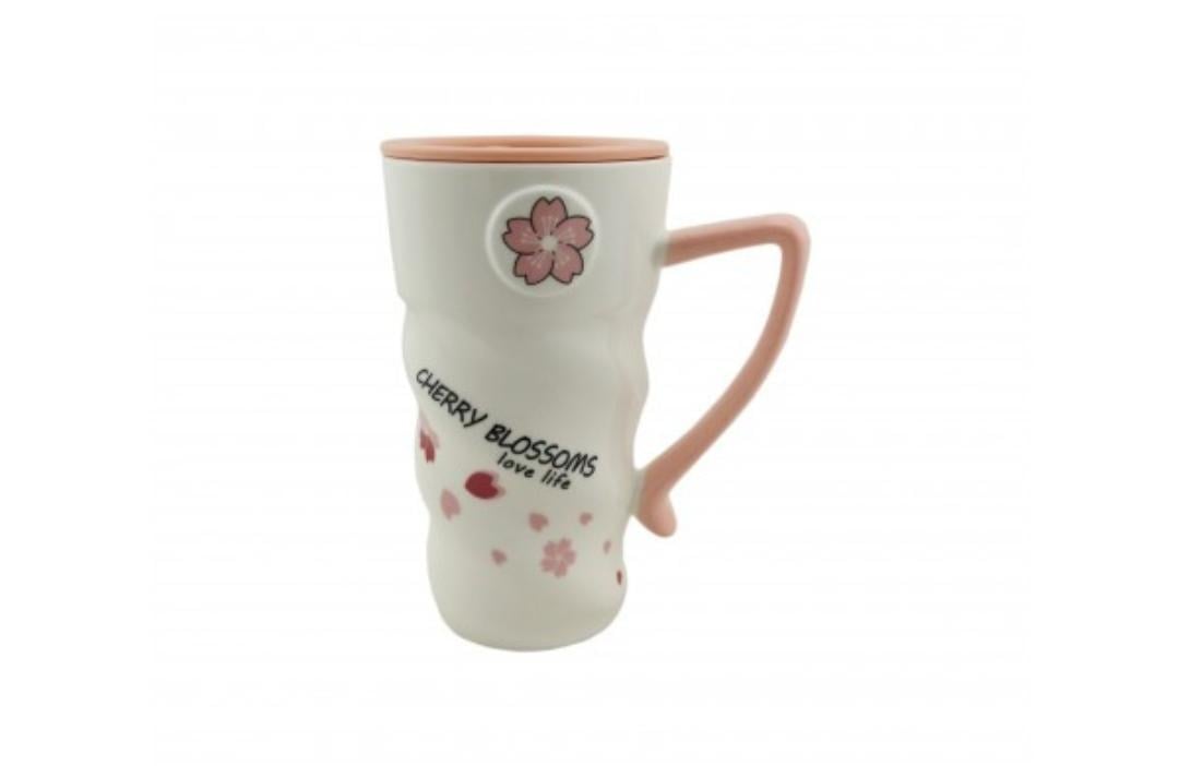 Чашка Flowers с крышкой и ложкой 400 мл Белый (6052-1) Чашка Flowers с крышкой и ложкой 400 мл Белый (6052-1)