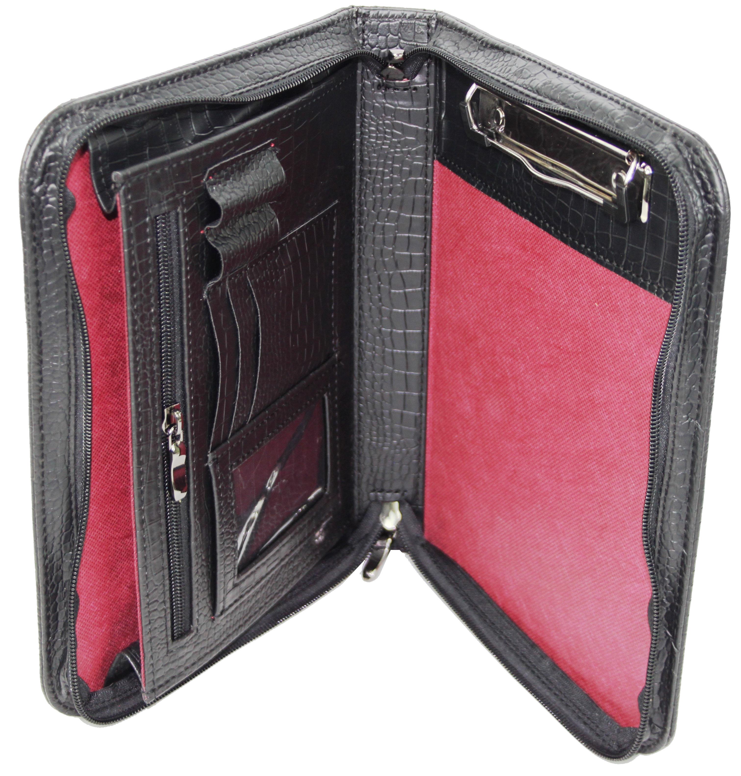 Папка деловая Portfolio из искусственной кожи под крокодила А5 Черный (Portbw08 croco black) Папка деловая Portfolio из искусственной кожи под крокодила А5 Черный (Portbw08 croco black)