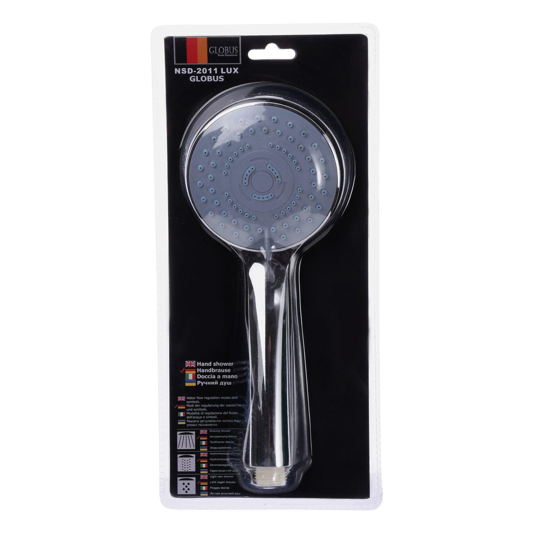 Душевая лейка Globus Lux NSD-2011-LUX 000009121 многорежимная 97 мм Хром (110250)