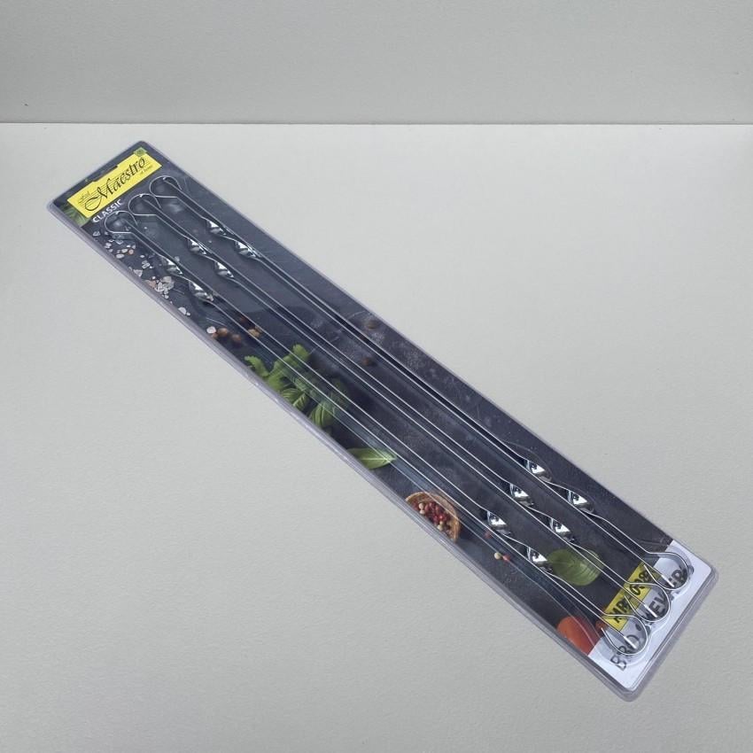 Набор шампуров Maestro MR-1008 из хромированной стали 60 см 6 шт. (2254987366)