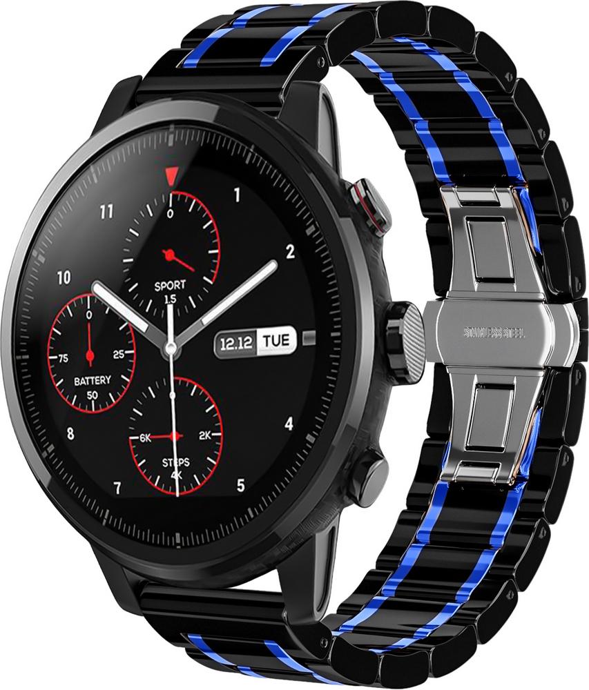 Ремешок керамический Ceramo для Amazfit Stratos Black/Blue (28702-43)