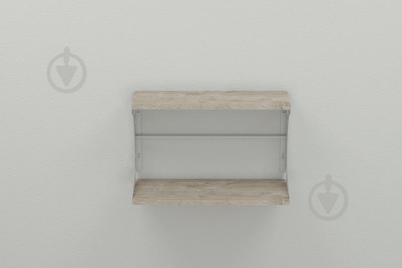 Полка настенная Ferrum-decor Букин 330x600x240 металл Белый ДСП Шервуд 16 мм (BUK0030)