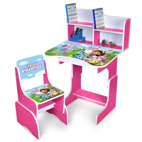 Парта зі стільчиком N 2071-20-8 Gabby's Dollhouse з таблицею множення