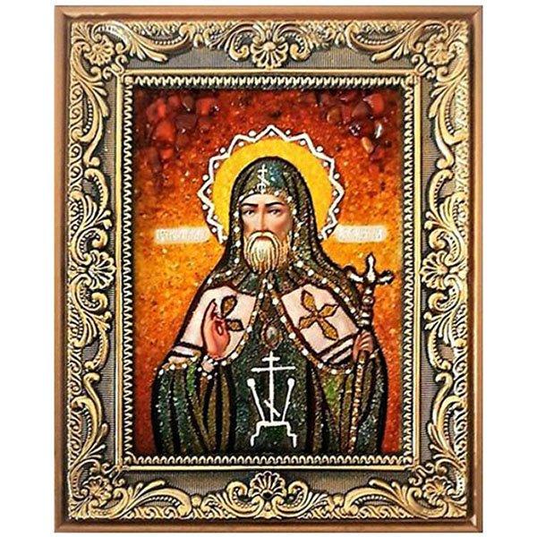 Икона Святитель Митрофан янтарная 15х20 см (М0018-15х20)