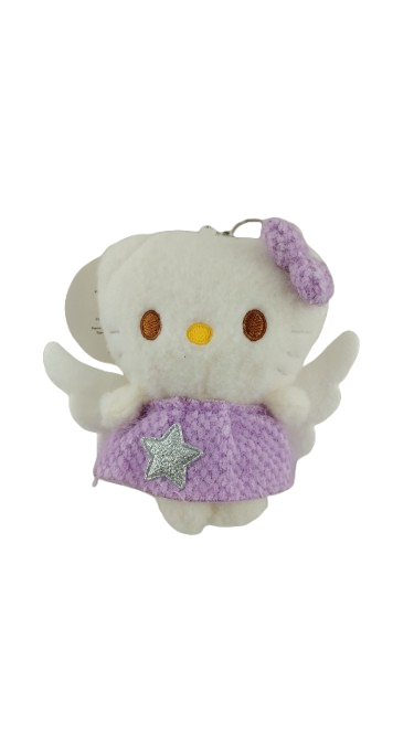 Мягкая игрушка-брелок Hello Kitty Маленький ангел Фиолетовый (000069) Мягкая игрушка-брелок Hello Kitty Маленький ангел Фиолетовый (000069)