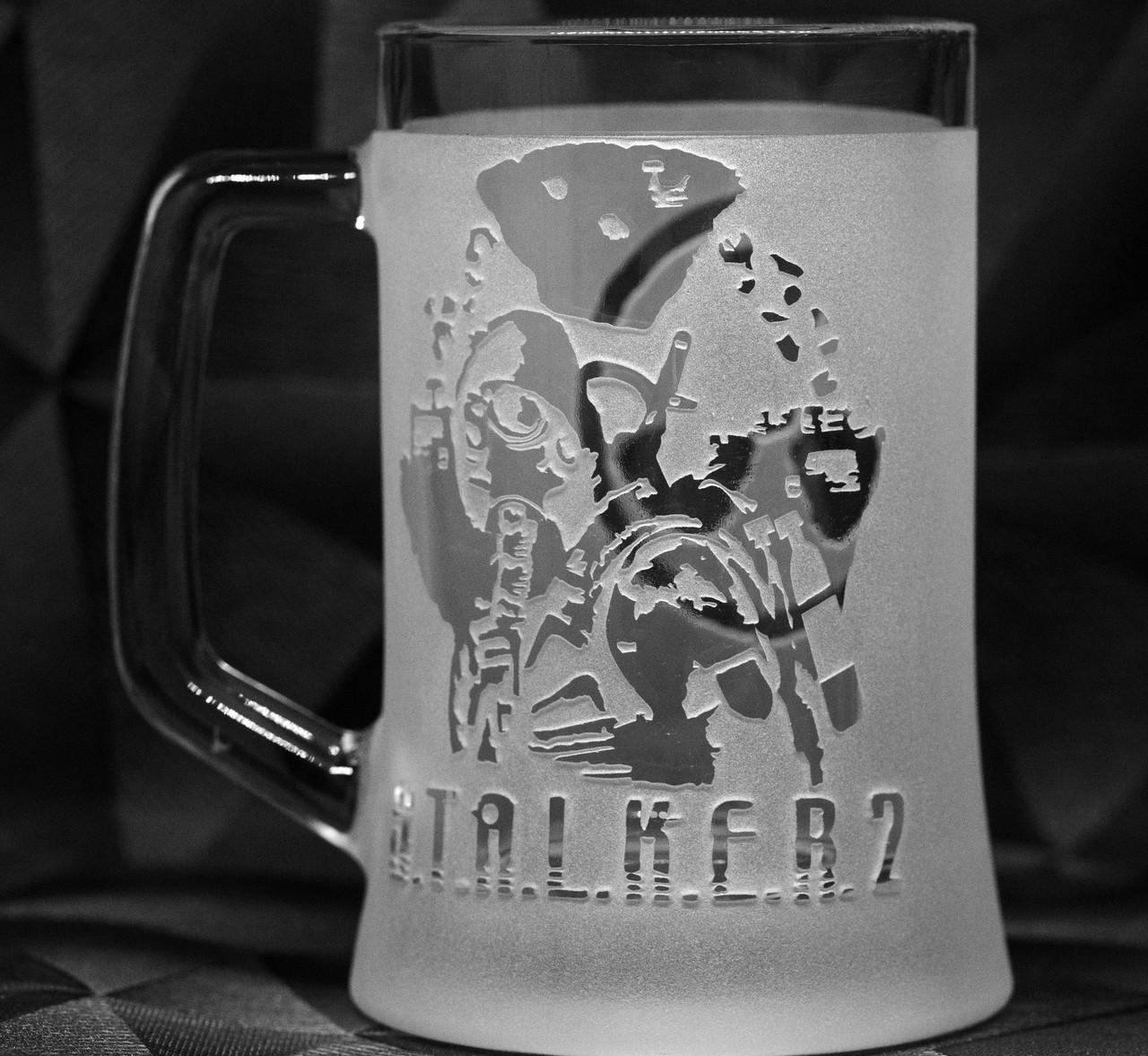 Подарунковий келих для пива з гравіюванням лого гри ''S.T.A.L.K.E.R. 2'' 670 мл (2429099722)