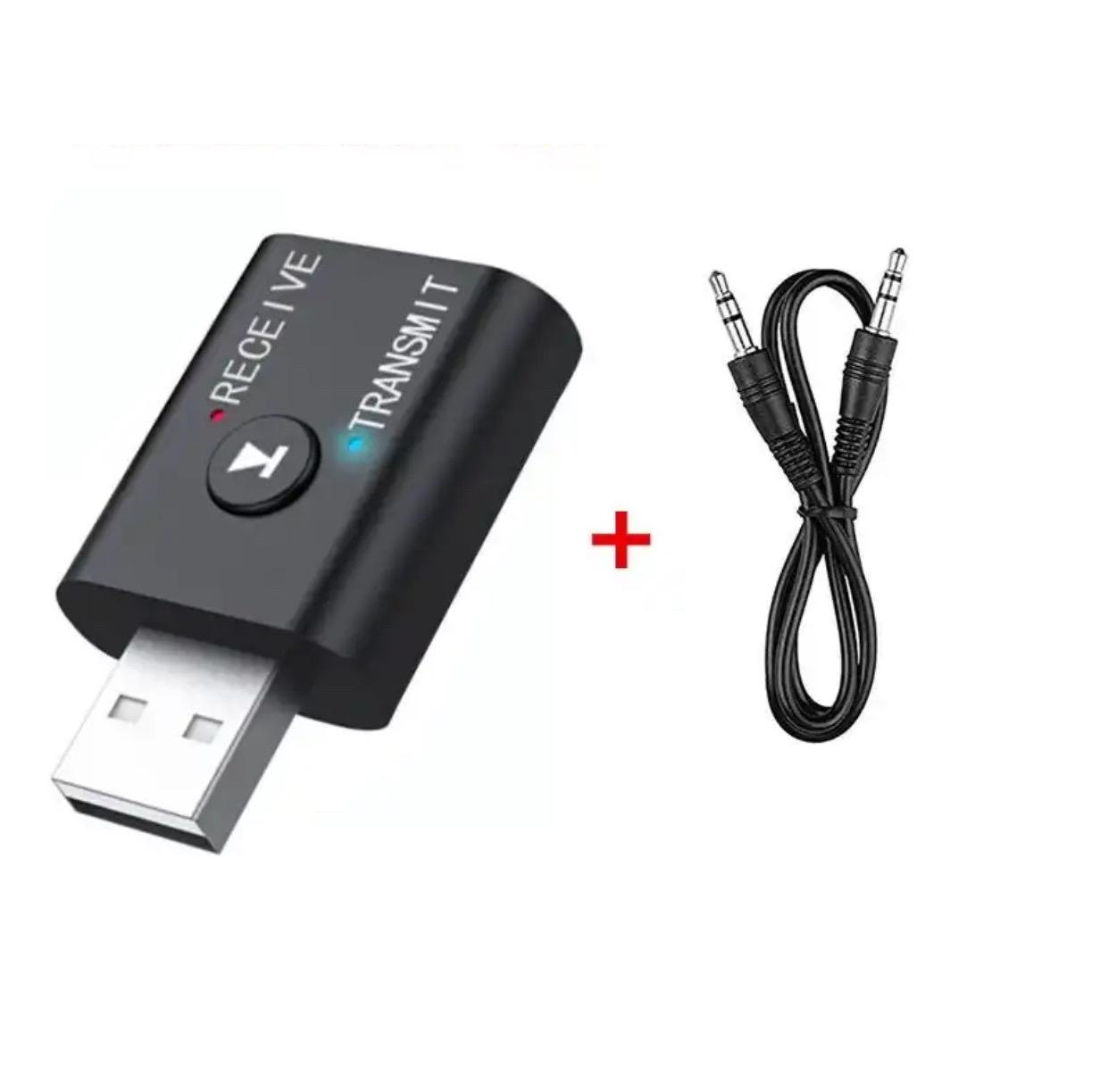 Адаптер Bluetooth Aux TR6 5.0 2в1 Черный