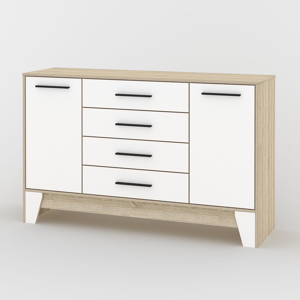 Комод Тиса Меблі 105 Дуб сонома/Білий (619cfc8d08cfb665c6698de2)