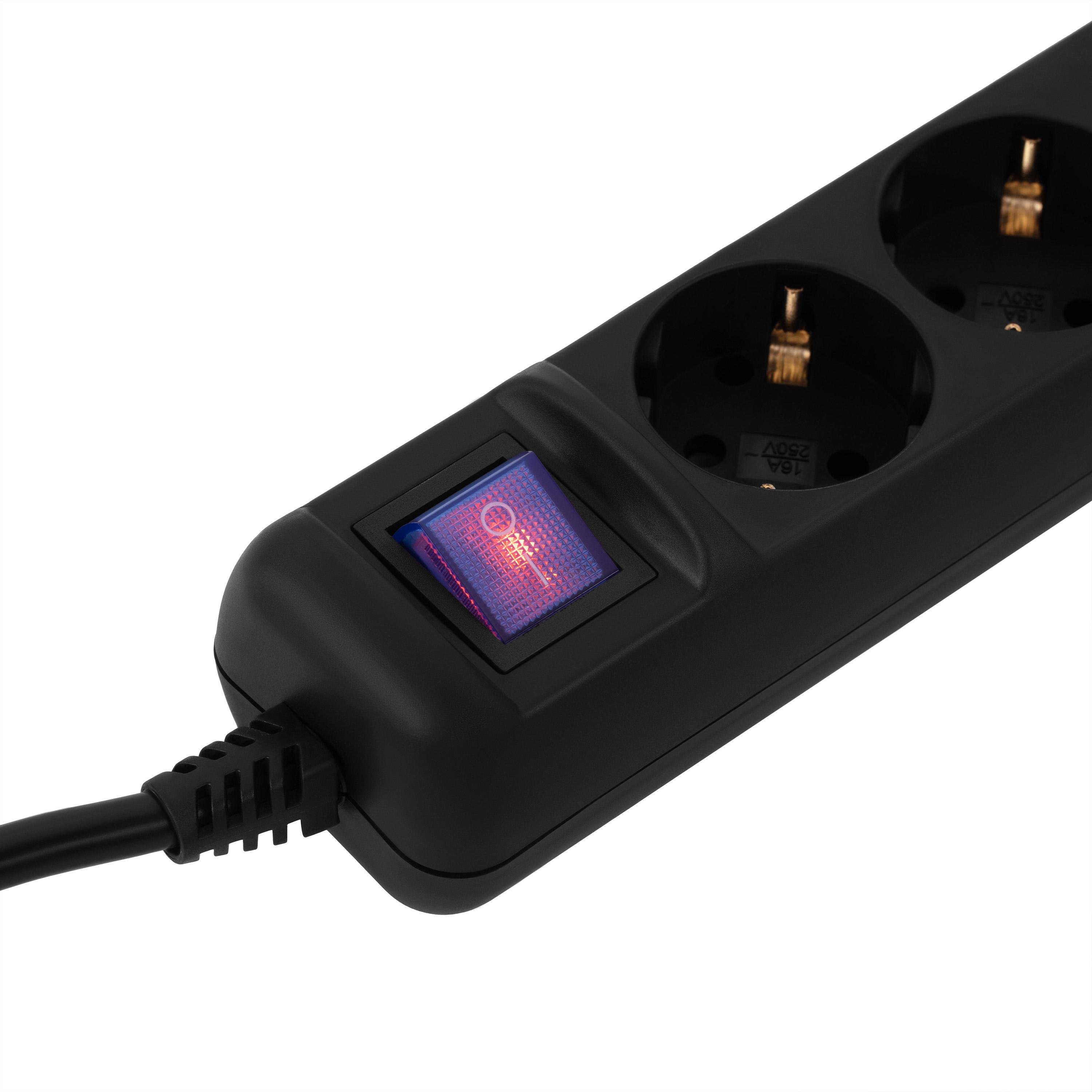 Удлинитель сетевой 2E с выключателем на 5 евророзеток с заземление 10 м Черный (2E-U05ES15M10BK) - фото 4 Удлинитель сетевой 2E с выключателем на 5 евророзеток с заземление 10 м Черный (2E-U05ES15M10BK) - фото 4