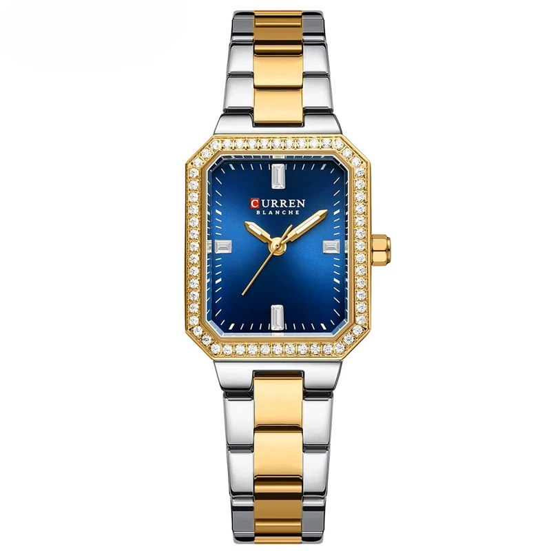 Наручний годинник Curren 9102 Silver/Gold/Blue